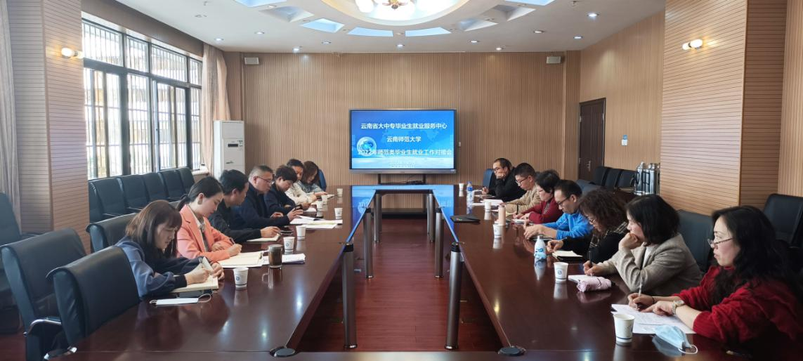 就业处赴云南省大中专毕业生就业服务中心开展2022年师范类毕业生就业调研对接工作